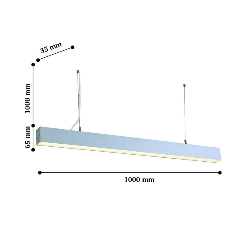 Линейная люстра цвета серебра Laconic