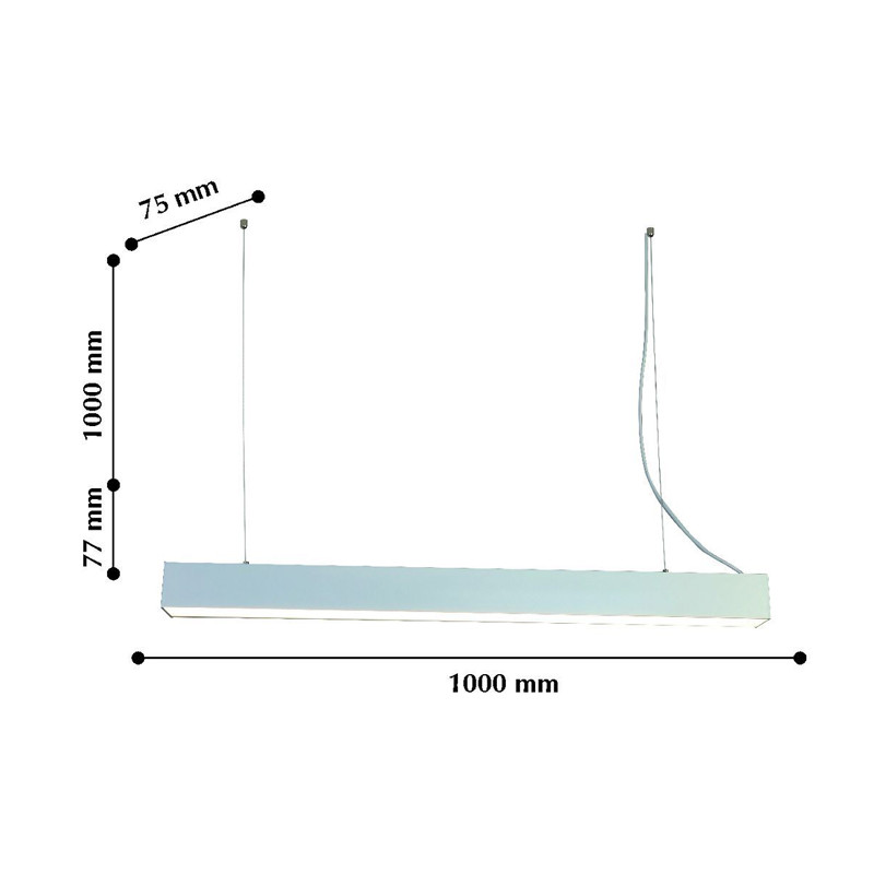 Линейная люстра цвета серебра Laconic