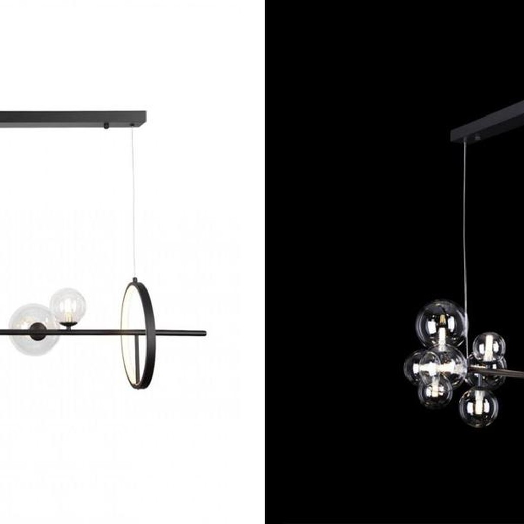 Линейная Светодиодная люстра Прозрачное Стекло IONA Сhandelier 120 см