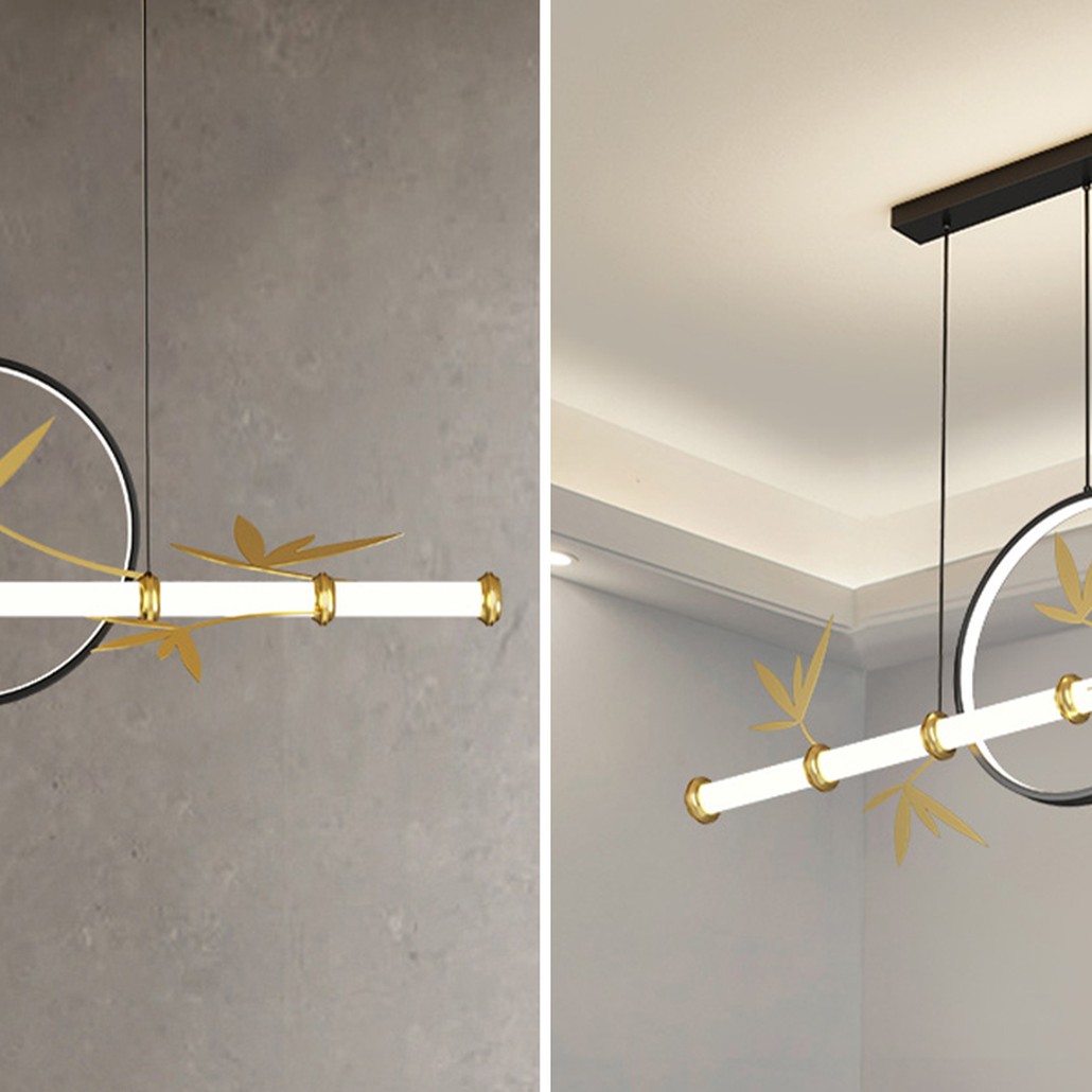 Линейный Светильник в Японском стиле Бамбук Japanese Style Linear Bamboo Lamp