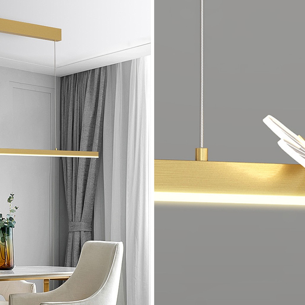 Линейный светильник со стрекозами Dragonfly Linear Chandelier Gold