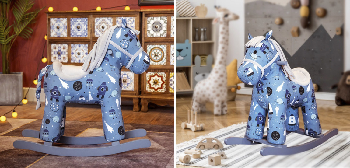 Лошадка-качалка голубая John Pony