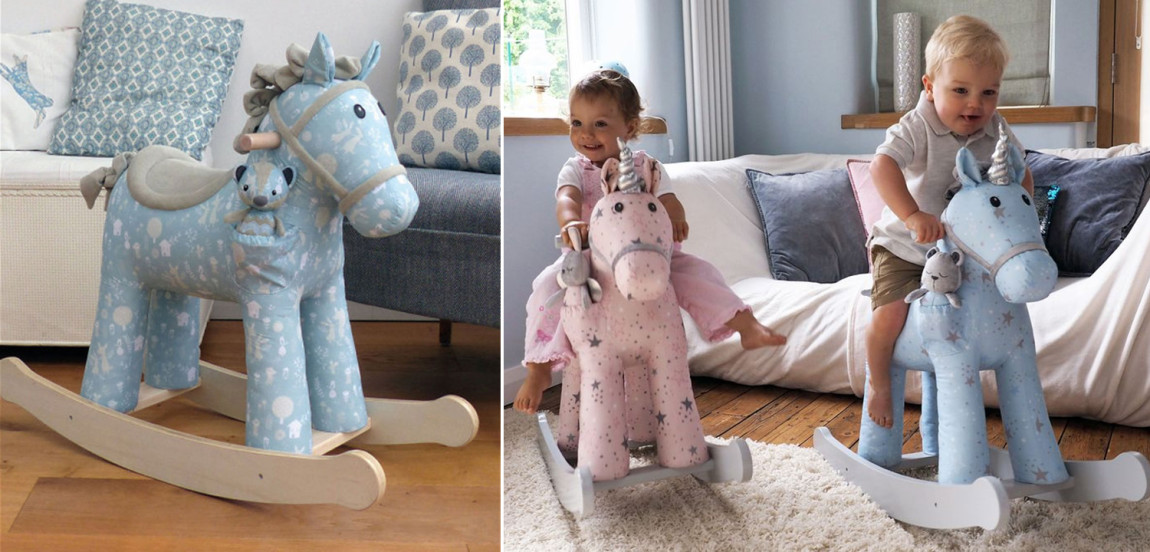 Лошадка-качалка голубая Oscar Pony