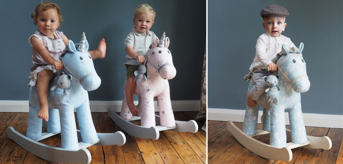 Лошадка-качалка голубая Oscar Pony