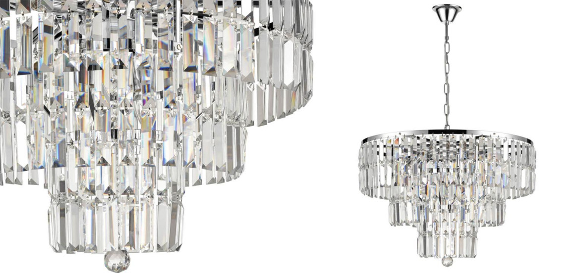 Люстра 1920s Odeon Chandelier chrome 60