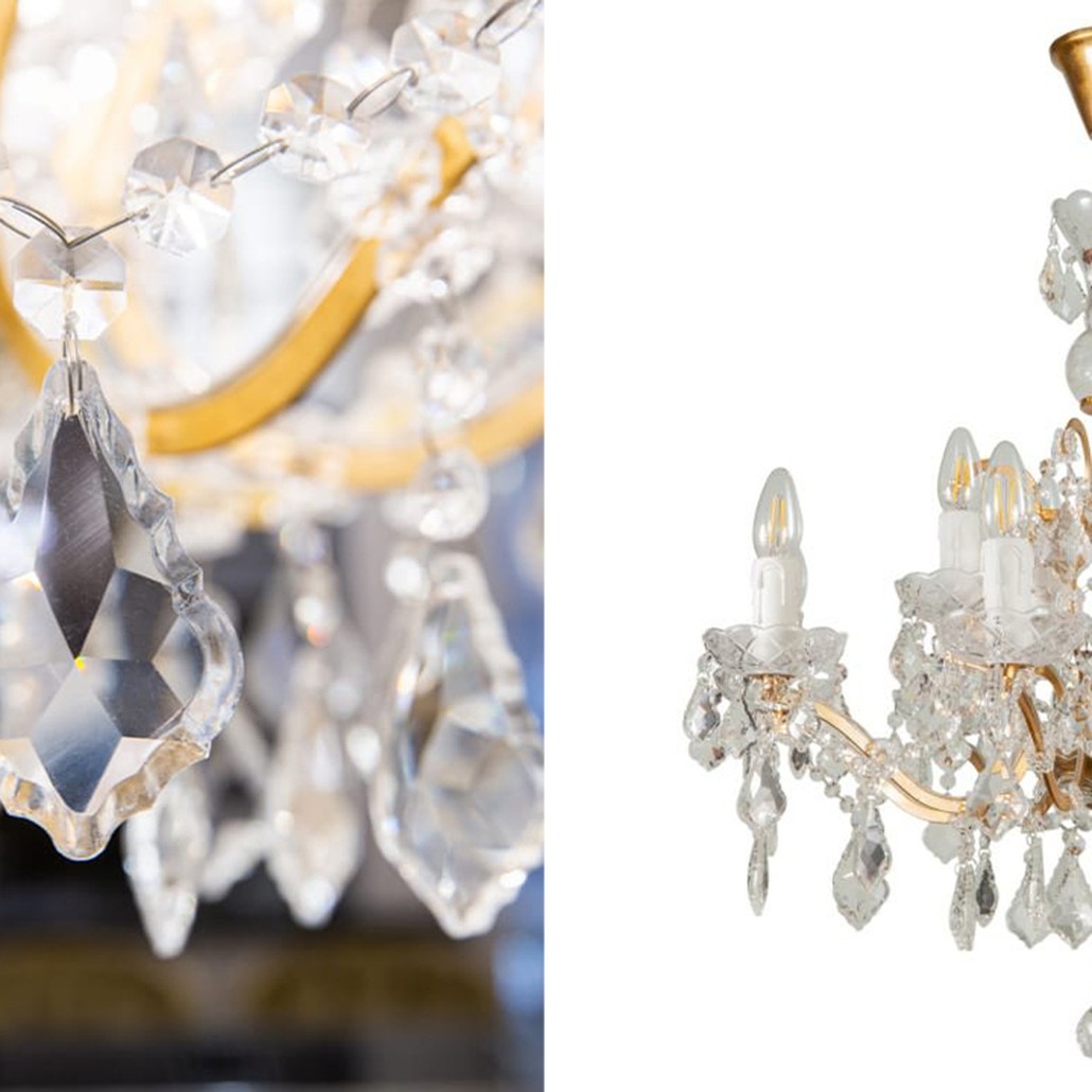 Люстра 19th c. Rococo IRON & CLEAR CRYSTAL GOLD Chandelier
