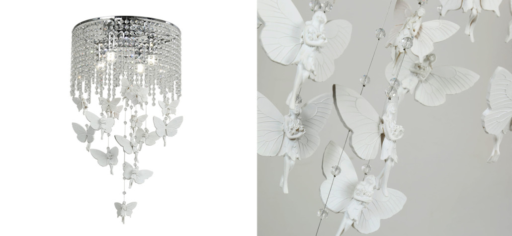 Люстра 2в1 с подвесками в форме феи Fairy House D40 см