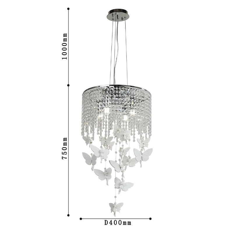 Люстра 2в1 с подвесками в форме феи Fairy House D40 см