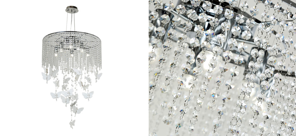 Люстра 2в1 с подвесками в форме феи Fairy House D60 см