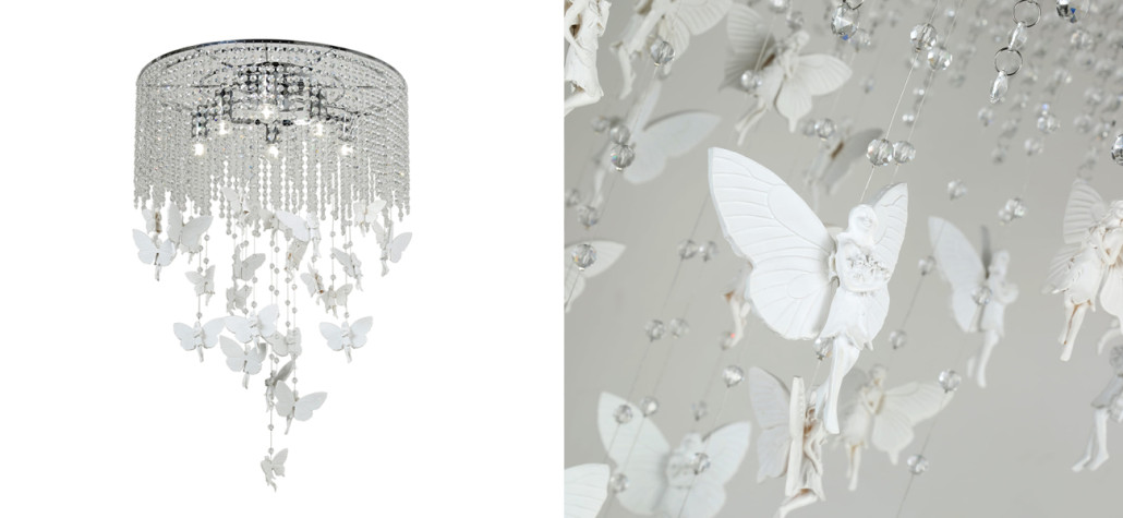 Люстра 2в1 с подвесками в форме феи Fairy House D60 см