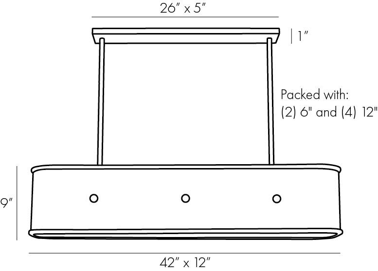 Люстра Arteriors GLENDALE LINEAR CHANDELIER