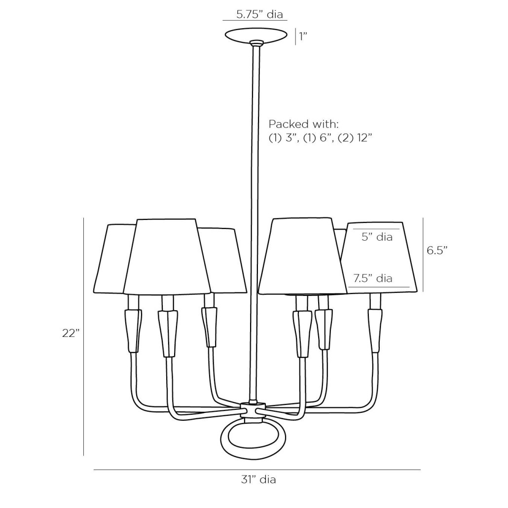 Люстра Arteriors JEREMIAH CHANDELIER