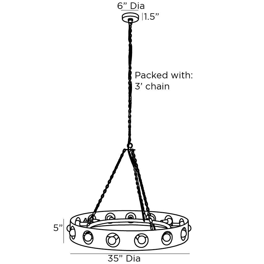 Люстра Arteriors REDONDO CHANDELIER