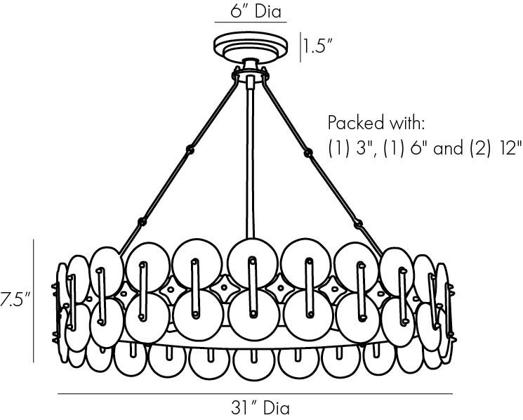 Люстра Arteriors RONDELLE CHANDELIER