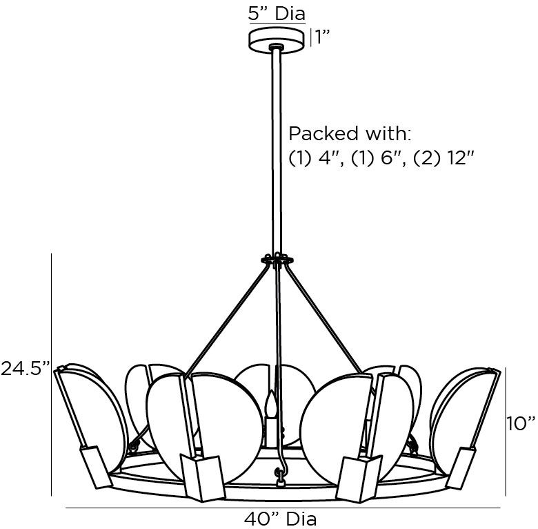 Люстра Arteriors SIERRA CHANDELIER GOLD
