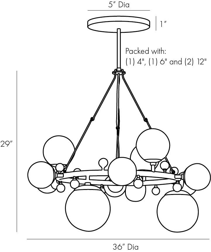 Люстра Arteriors TROON ROUND CHANDELIER