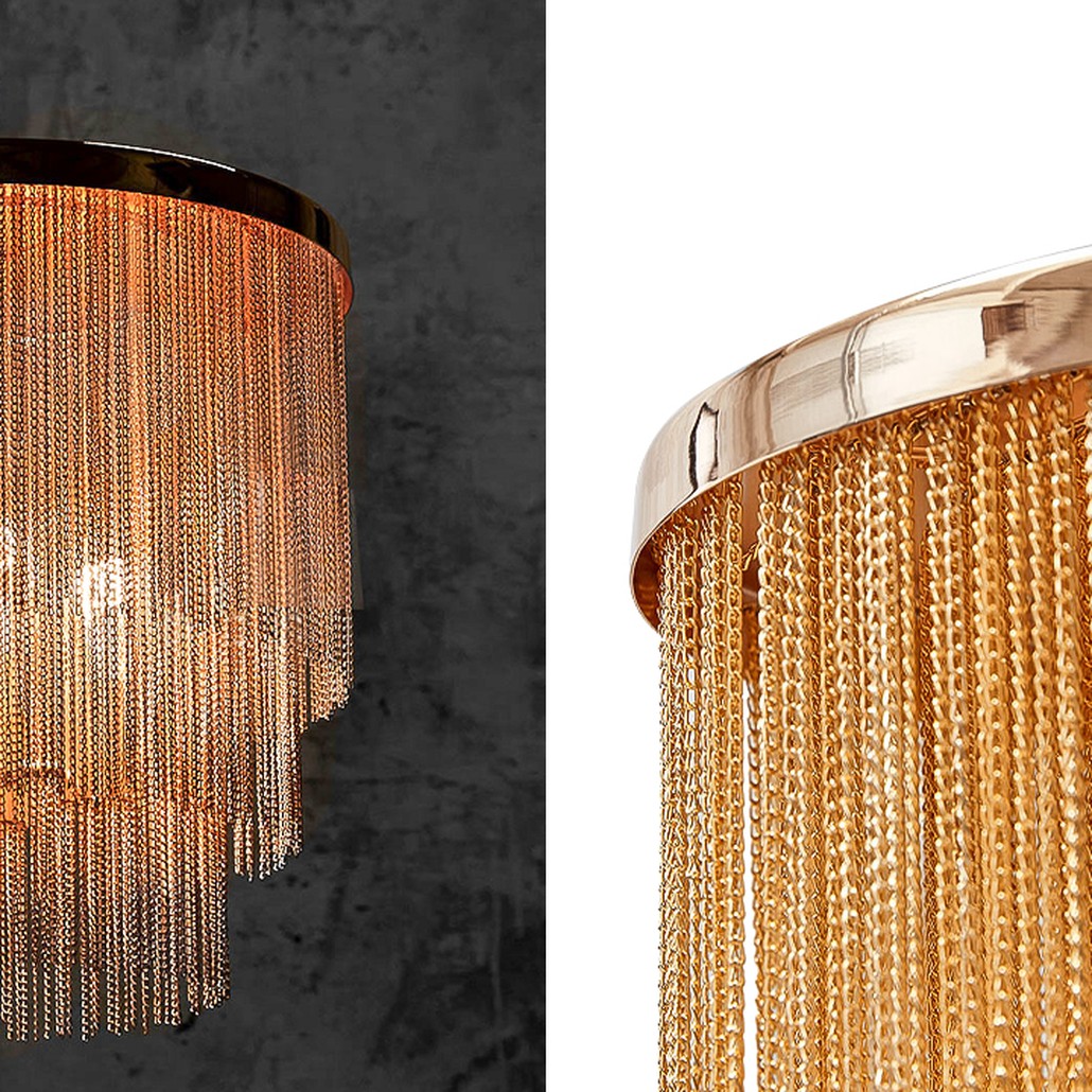 Люстра Atlantis Chain Cascade Bronze Chandelier