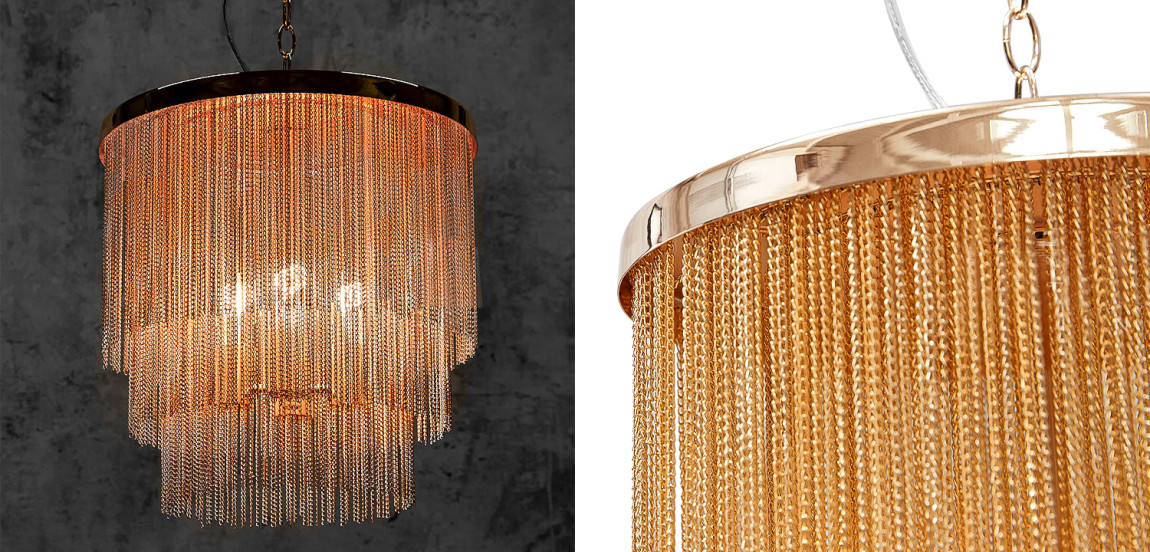 Люстра Atlantis Chain Cascade Bronze Chandelier