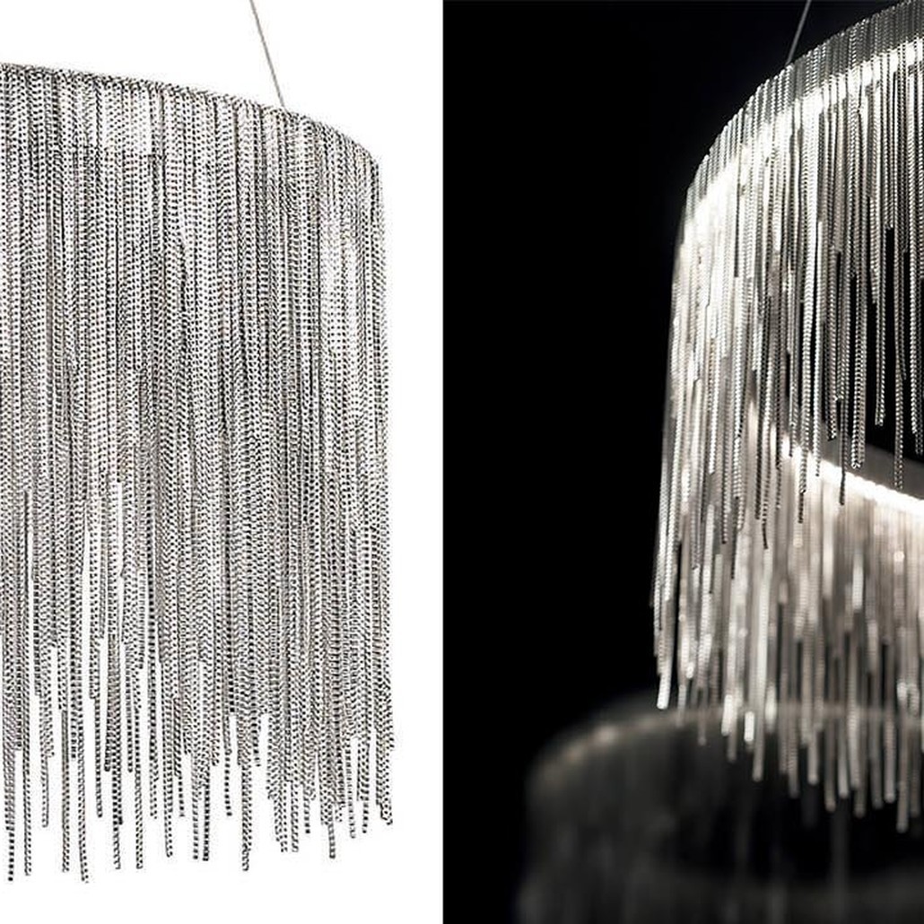 Люстра Atlantis Chain Chandelier Round Chrome