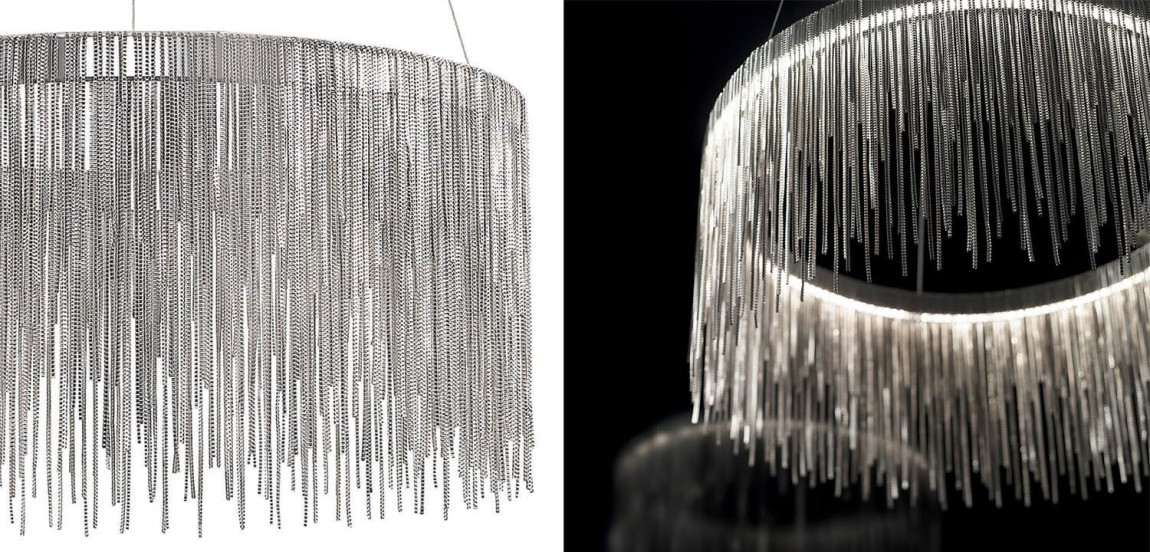 Люстра Atlantis Chain Chandelier Round Chrome