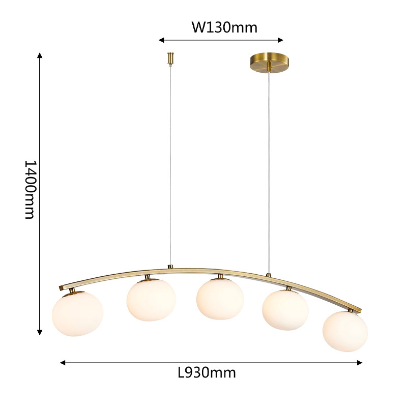 Люстра B.LUX Каркас цвета матового золота 93 см