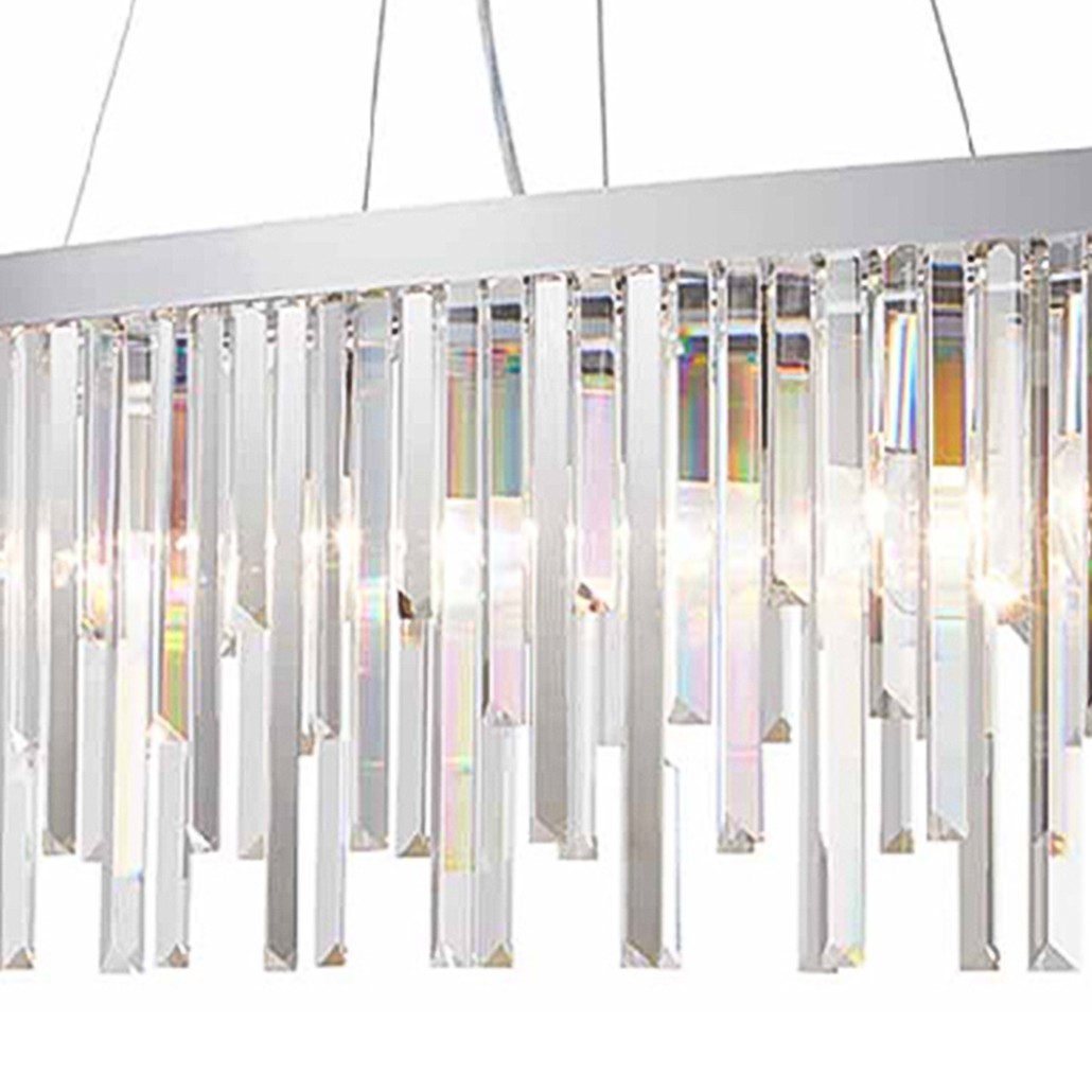 Люстра Bennett Oval Chandelier chrome