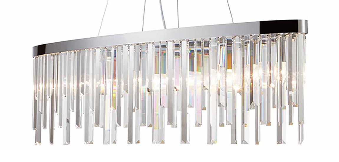 Люстра Bennett Oval Chandelier chrome