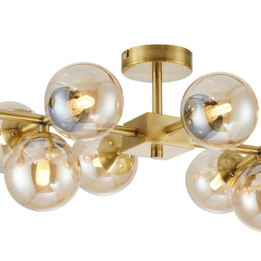 Люстра Berries Chandelier amber 10