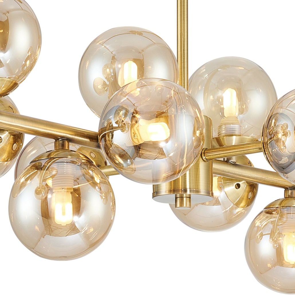 Люстра Berries Chandelier amber 14