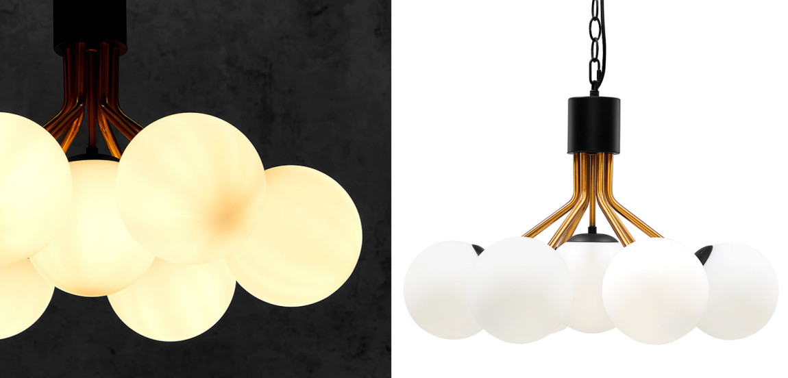 Люстра Berries Chandelier White Balloons Bronze Black 7