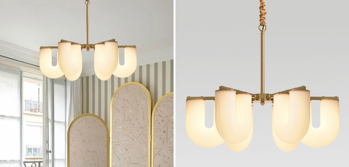 Люстра Berthe Arch Chandelier 6 плафонов