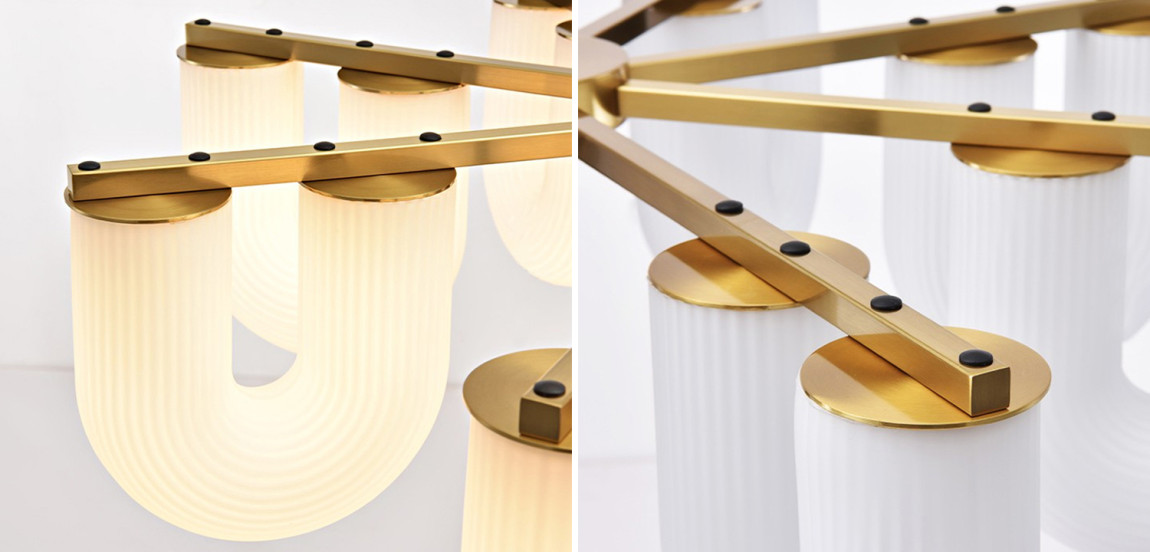 Люстра Berthe Arch Chandelier 8 плафонов