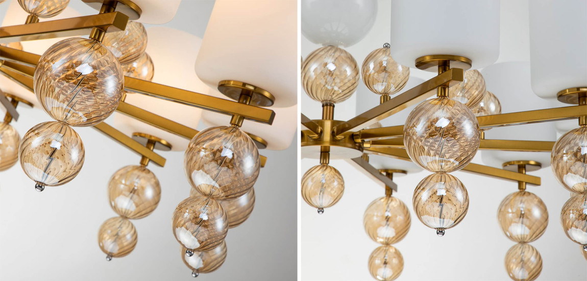 Люстра Blown Glass Balloons Chandelier 10