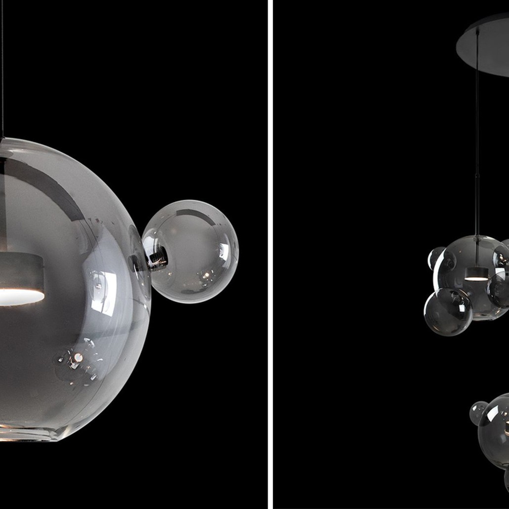 Люстра Bolle Circular Chandelier 14 BUBBLE Giopato & Coombes smoky