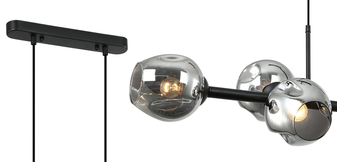 Люстра Branching Bubble Chandelier Line Gray