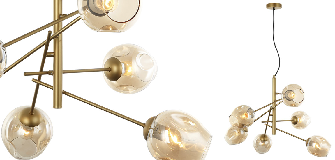 Люстра Branching Bubble Chandelier Vertical Gold