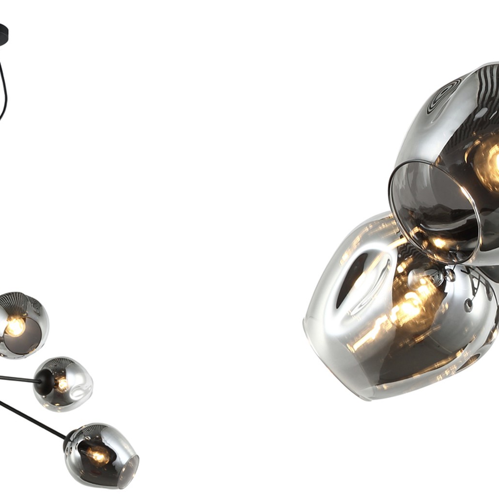 Люстра Branching Bubble Chandelier Vertical Gray