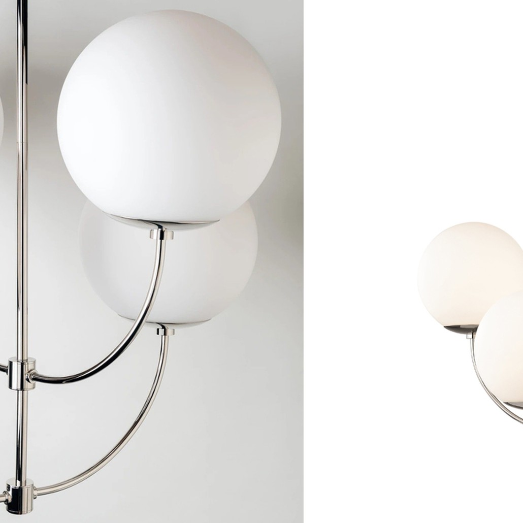Люстра Breasal White Matte Balls Chandelier Chrome