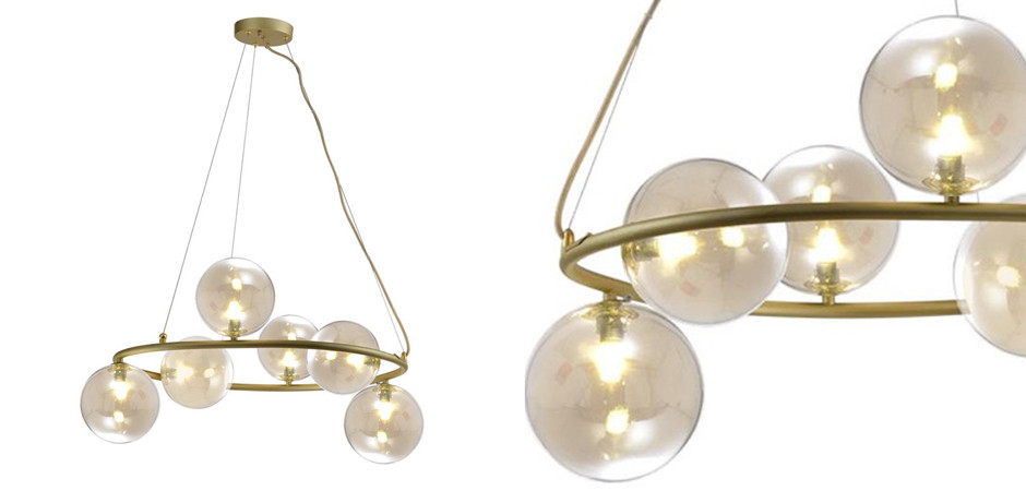 Люстра Bubble Glass Матовое золото