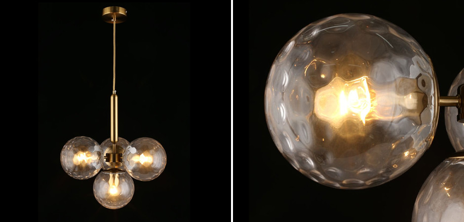 Люстра Bubble Glass с рельефным стеклом