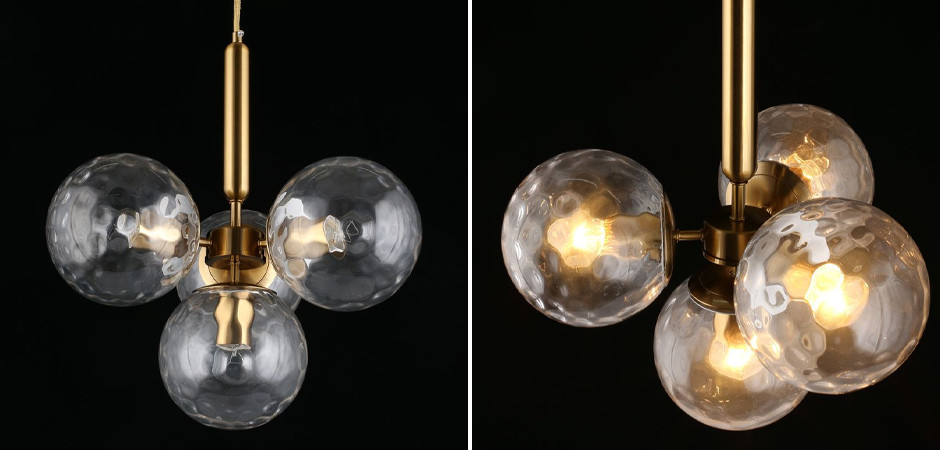 Люстра Bubble Glass с рельефным стеклом