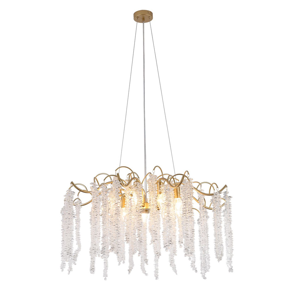 Люстра c подвесками из прозрачного хрусталя Диаметр 85 см FAIRYTREE Light