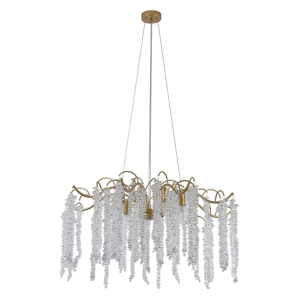 Люстра c подвесками из прозрачного хрусталя Диаметр 85 см FAIRYTREE Light