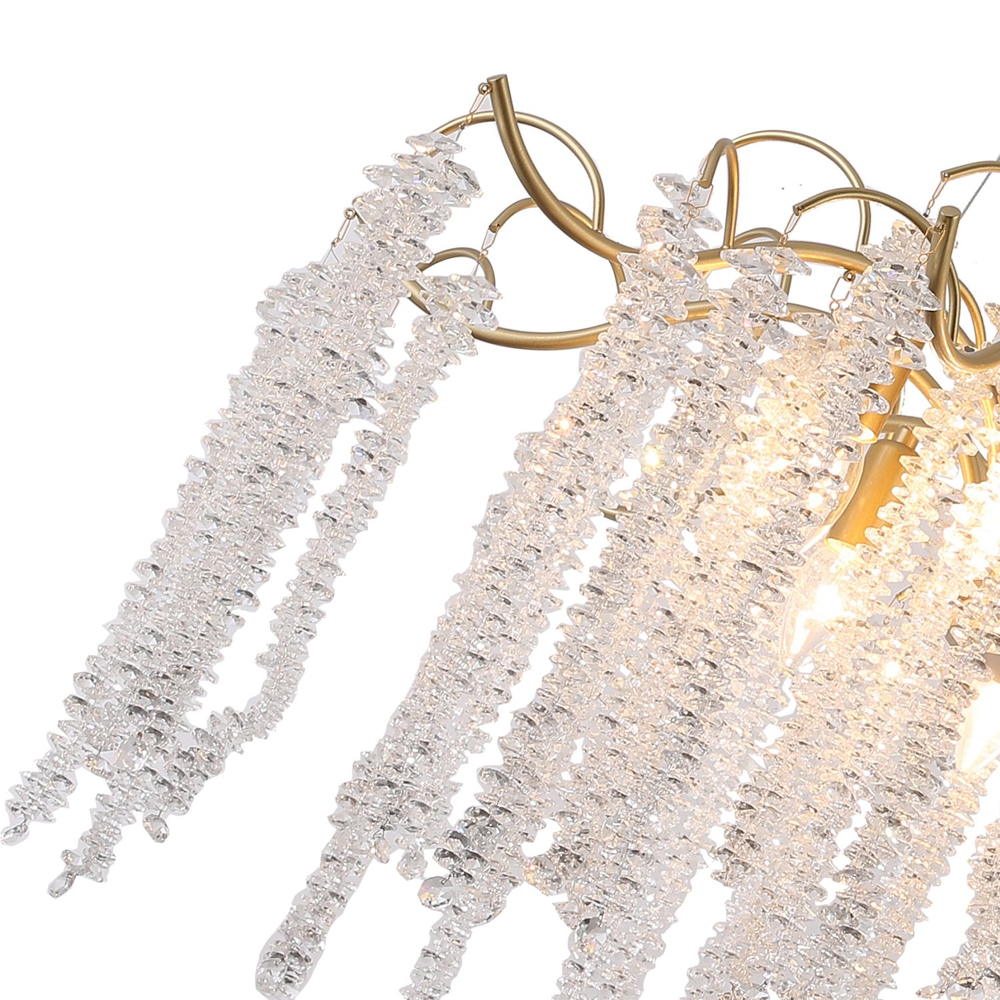 Люстра c подвесками из прозрачного хрусталя Диаметр 85 см FAIRYTREE Light