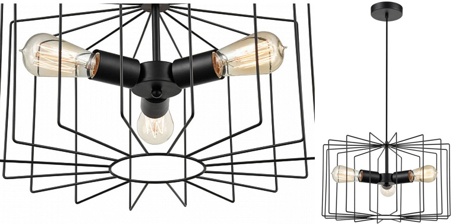 Люстра Cage Wire Color black