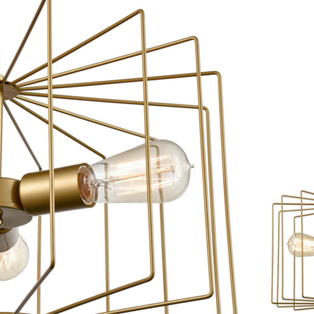 Люстра Cage Wire Color gold