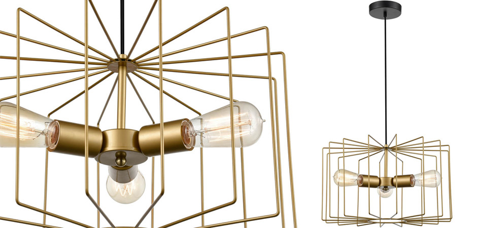 Люстра Cage Wire Color gold