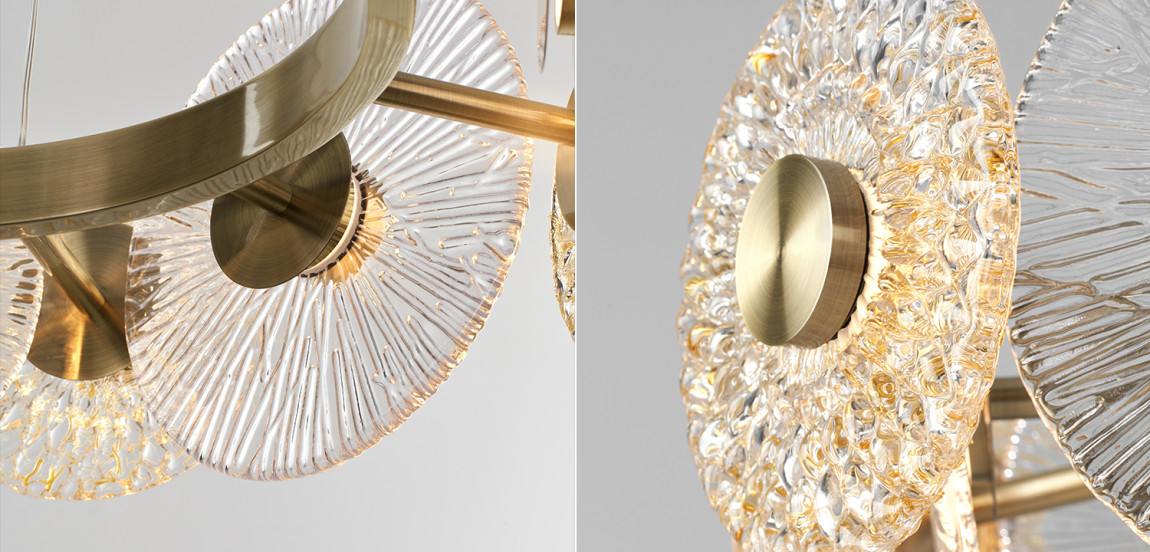 Люстра Clear and Amber Discs Chandelier