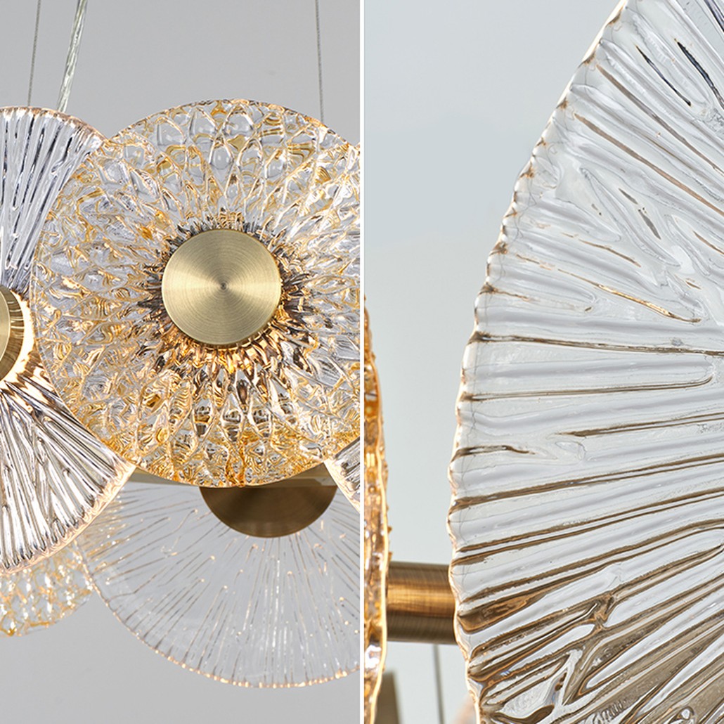 Люстра Clear and Amber Discs Chandelier