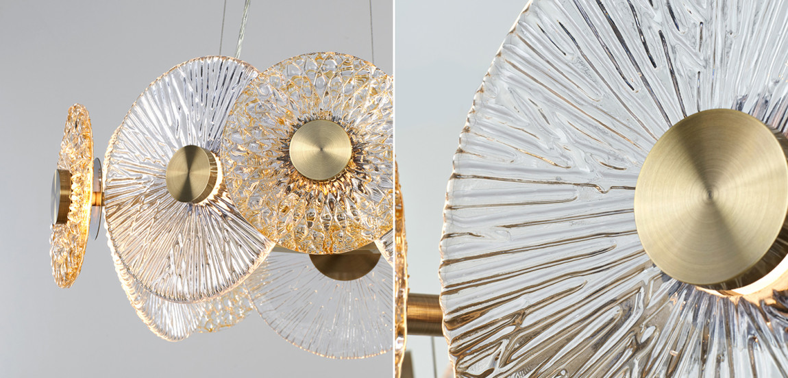 Люстра Clear and Amber Discs Chandelier